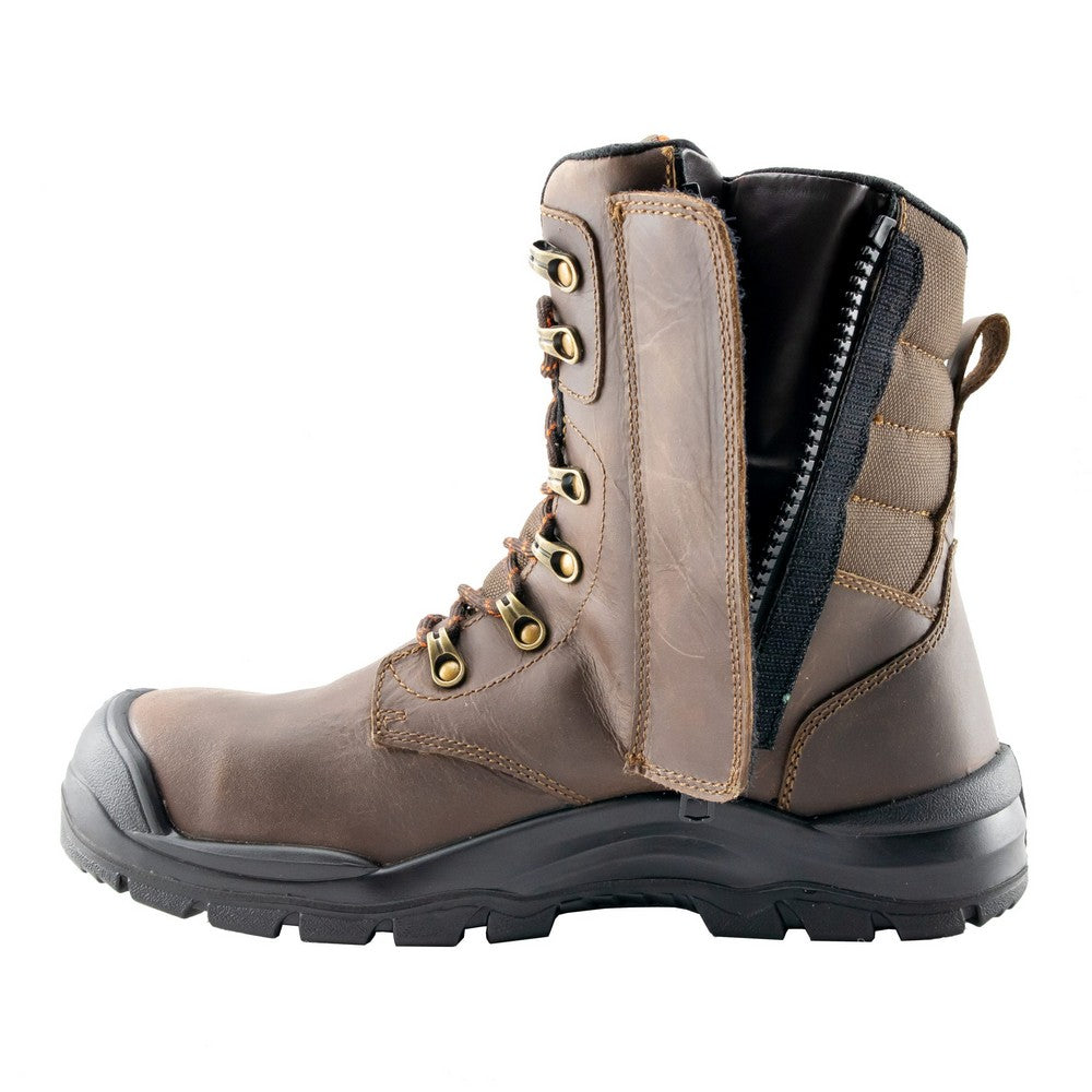 Zipped safety clearance boots