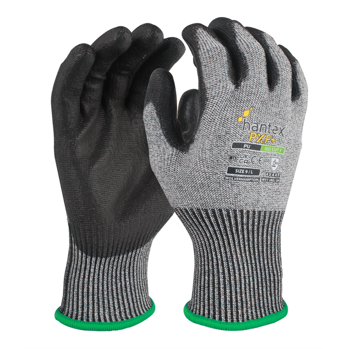 Hantex PXF+ PU Palm Coated Cut Resistant Gloves - Maximum Cut ISO F