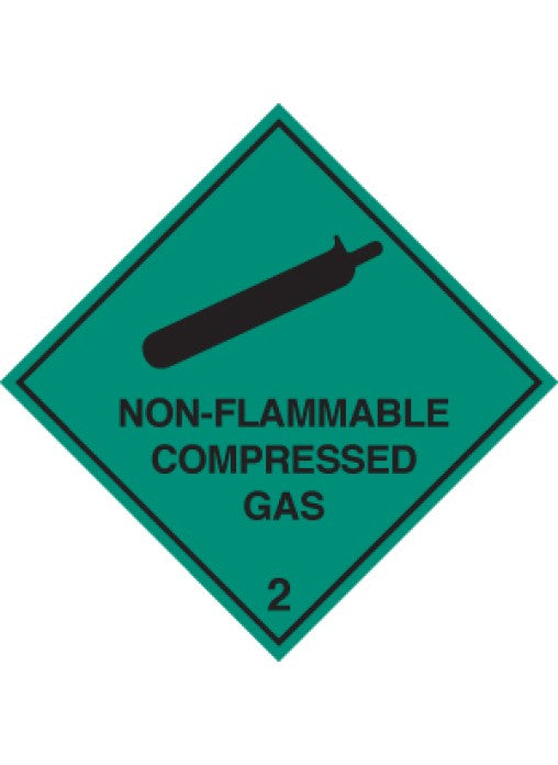 Non-Flammable Compressed Gas 2 Safety Sign