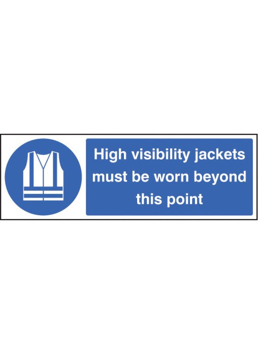 high visibility clothing must be worn safety sign