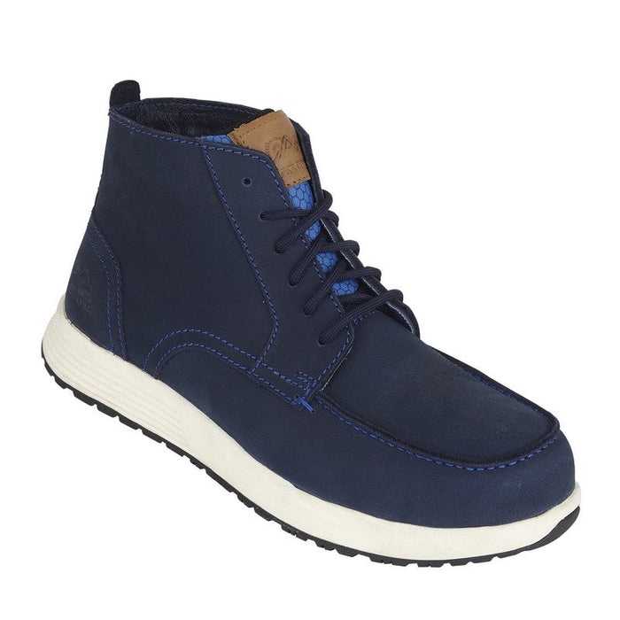 ladies metal free safety boot blue