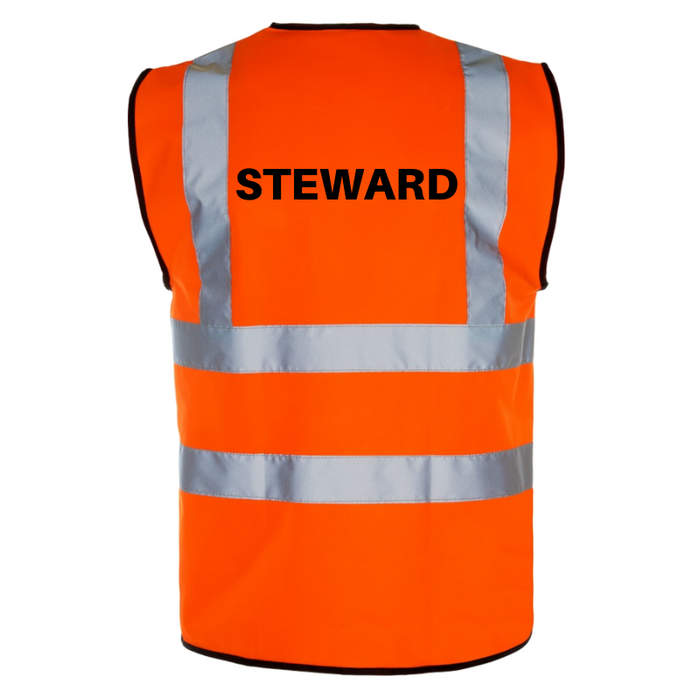 STEWARD - Printed Hi-Viz Waistcoat