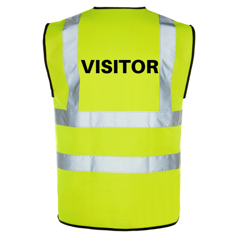 VISITOR Printed Hi-Viz Waistcoat - High Visibility Vest — GHC (UK) LTD ...